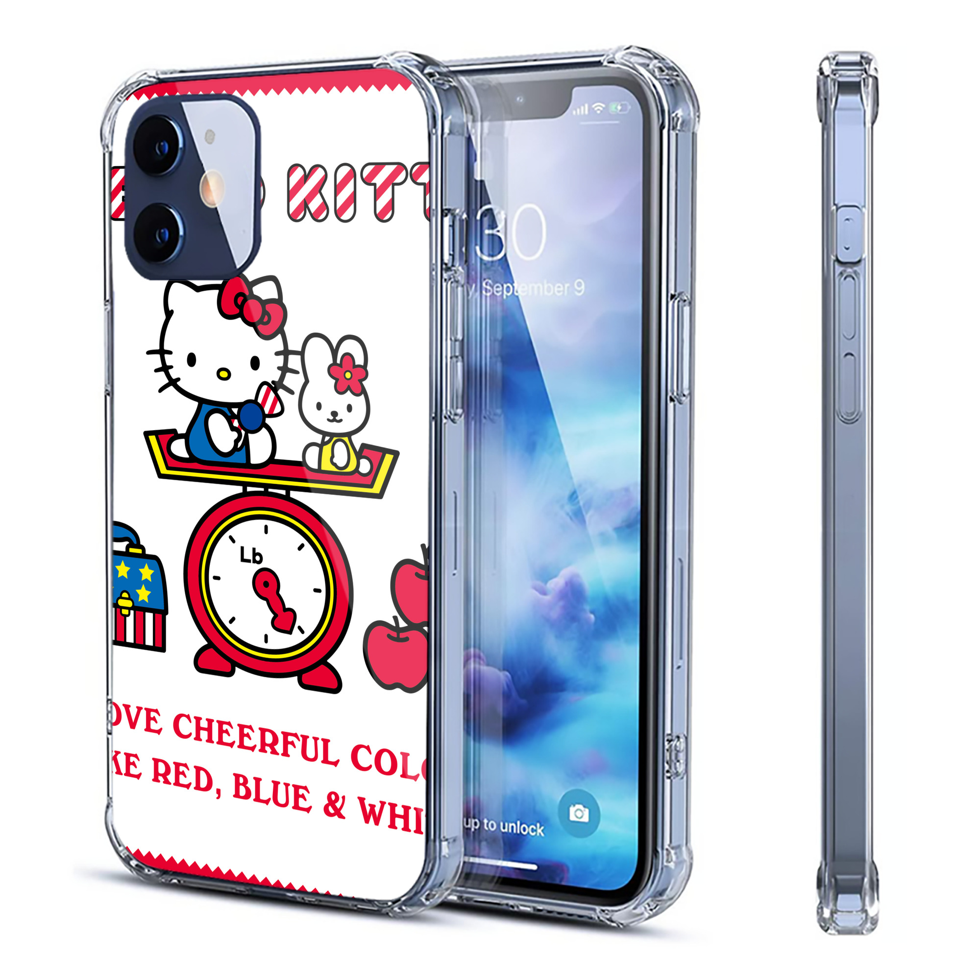 （画像用） Hello Kitty ハローキティ 【iPhone 12シリーズ対応】透明スマホケース（クリアソフトケース）